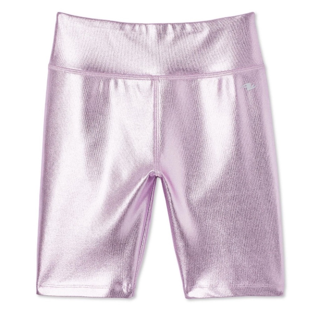 NWT SZ XL Athletic Works Girls' Active Bike Short Metallic Pink